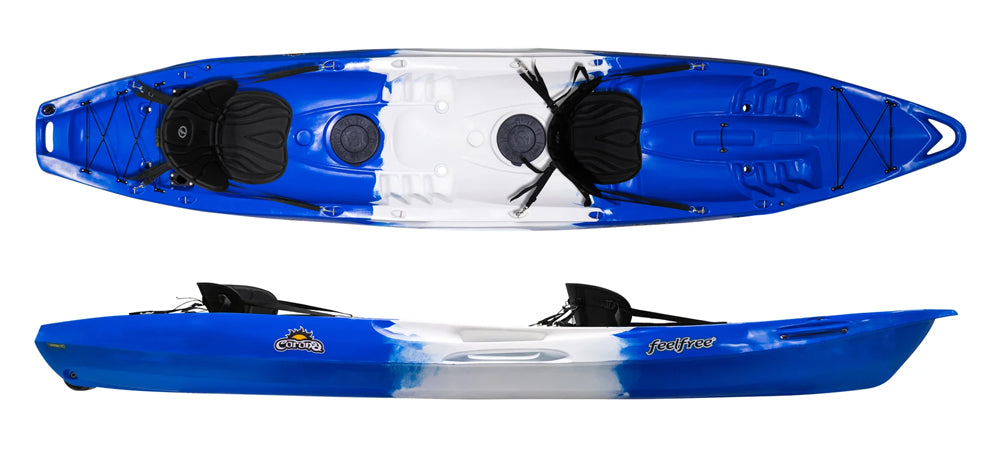 Feelfree Corona 2 or 3 person sit on kayak showing optional Deluxe Seats