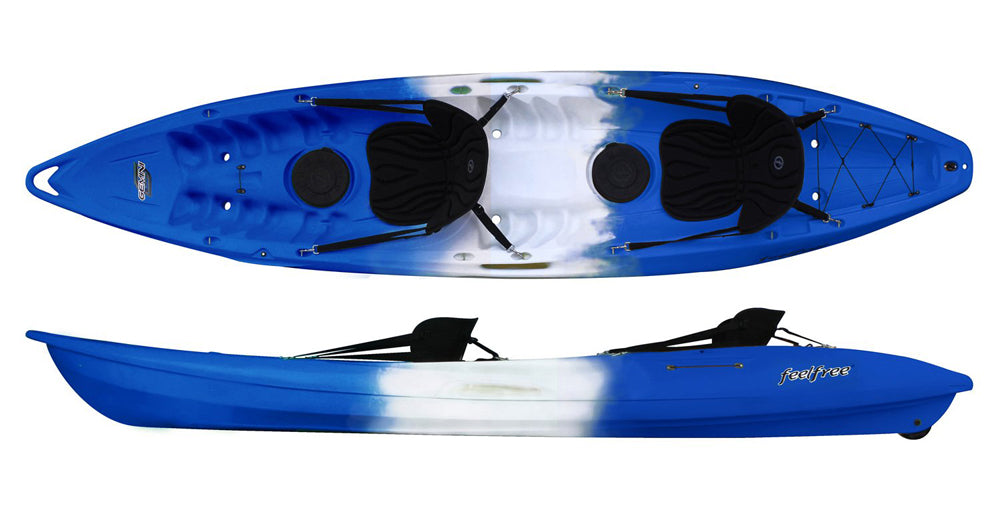 Feelfree Gemini Sport Tandem kayak showing optional Deluxe Seats