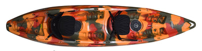 Feelfree Gemini Sport in Fire Camo showing optional Deluxe Seats