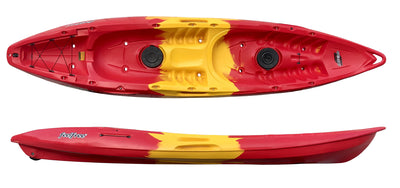 Feelfree Gemini Sport Tandem Sit On Top Kayak in Red Yellow Red