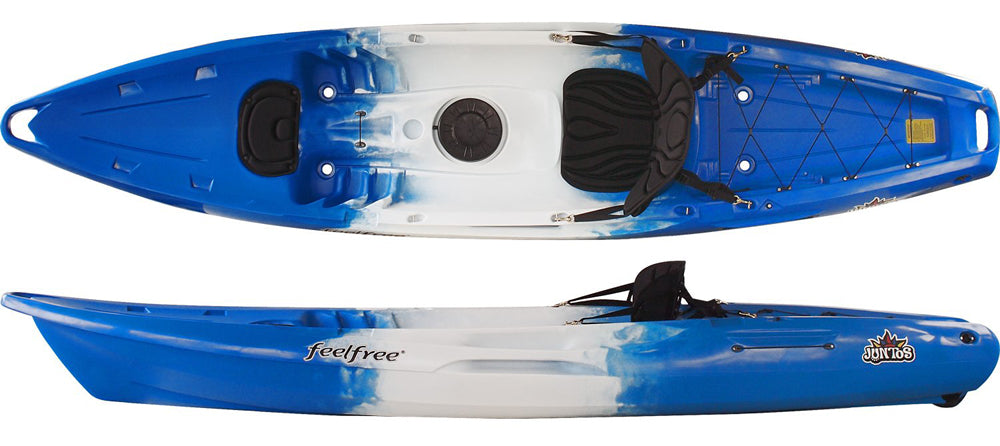 Feelfree Juntos Sit On Top Kayak for Adult and Child or pet in Blue / White / Blue