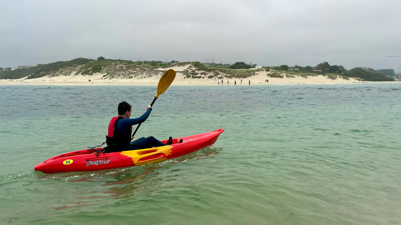 Beach kayaking with the Feelfree Nomad Sport